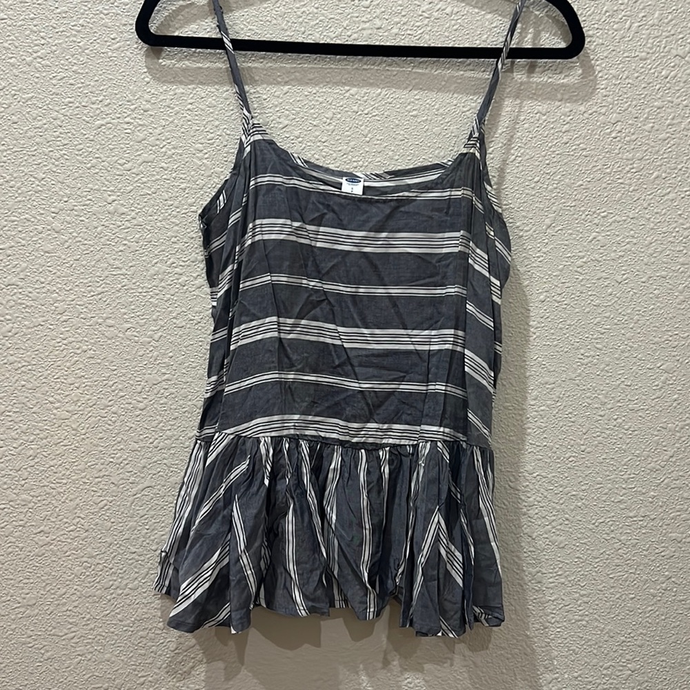 Ruffle striped Tank top